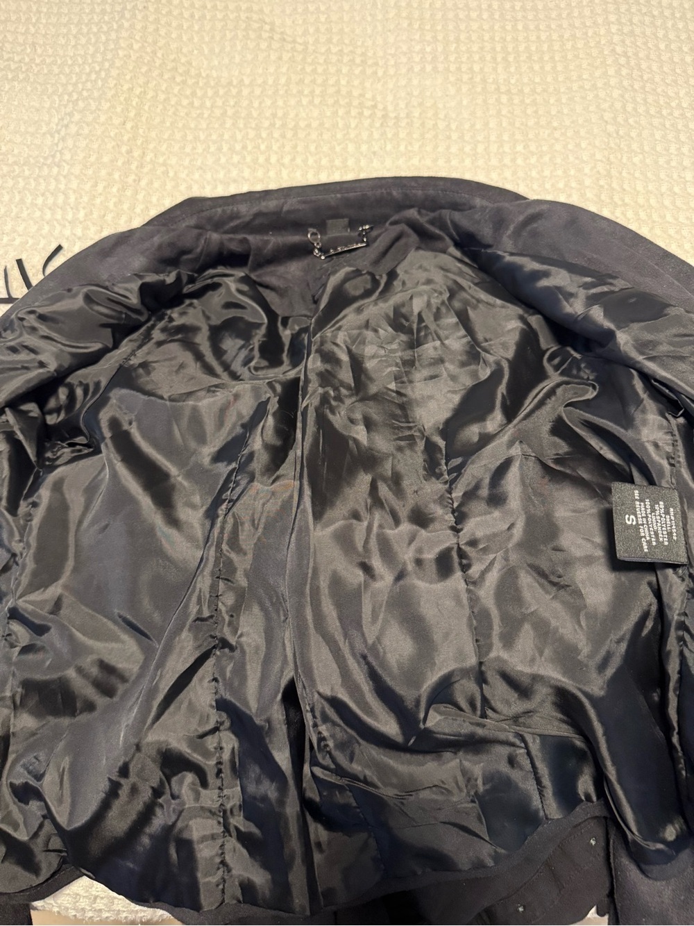 Odyn Black Faux Suede Fringe Moto Jacket Western Boho Size Small - Picture 3 of 9